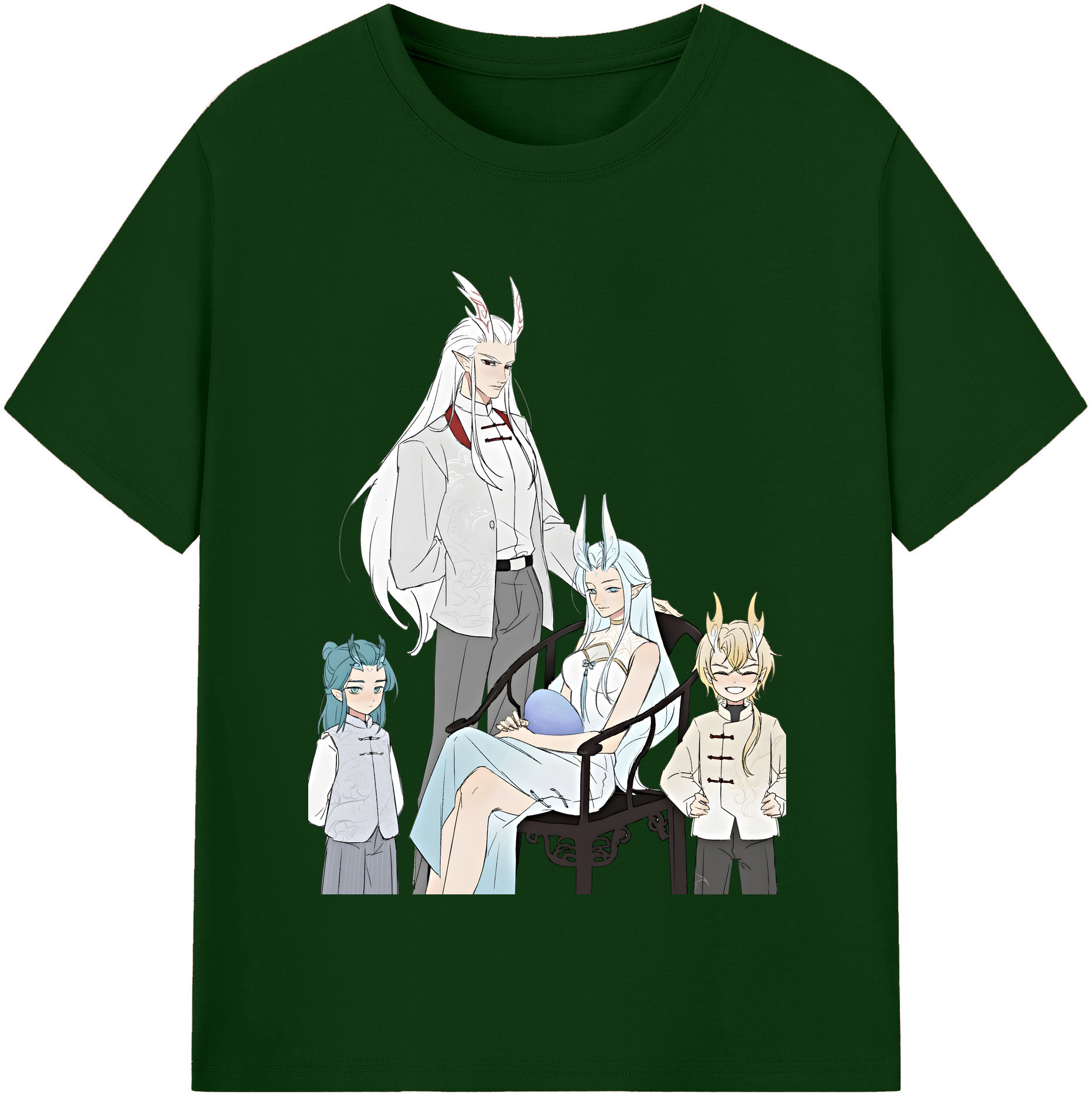 （画像用） Ne Zha 2 ナタ 魔童の大暴れ 綿100％半袖Tシャツ（フロントプリント）